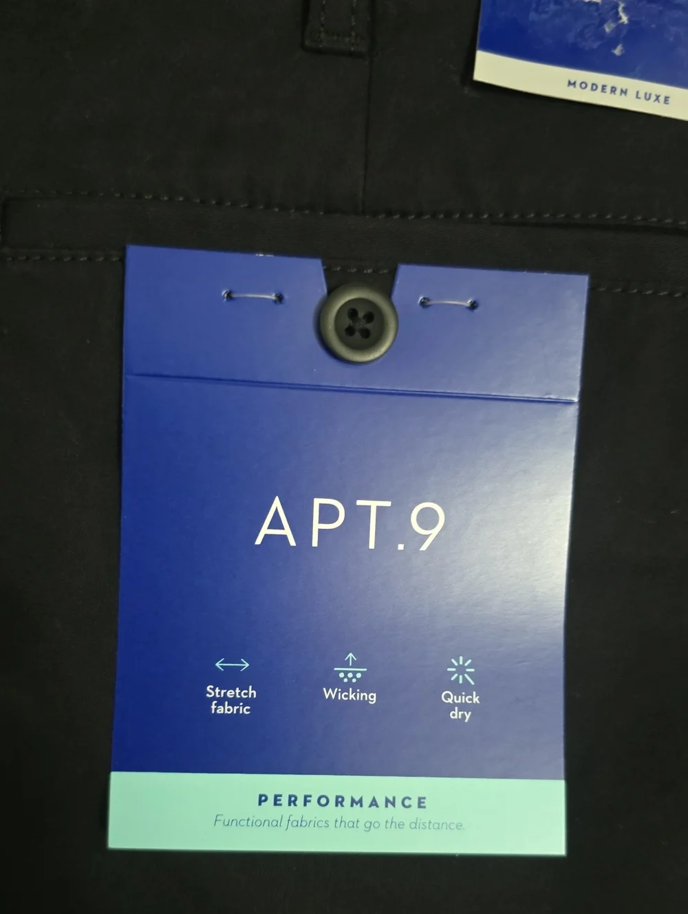 APT. 9 BRAND MEN'S BIG & TALL BLACK SHORTS SIZE 42 SLIM